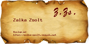 Zalka Zsolt névjegykártya